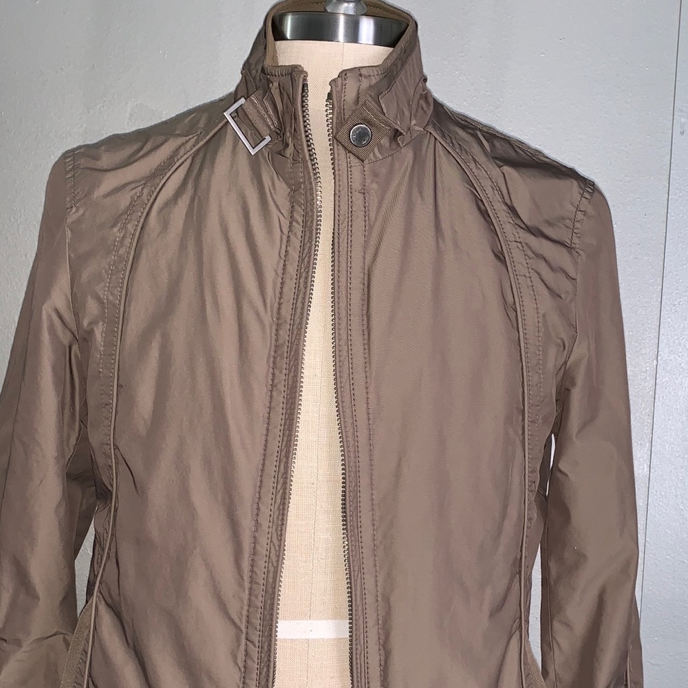 Men’s Zara Nylon Mock Neck Moto Bomber Jacket - Picture 4 of 8